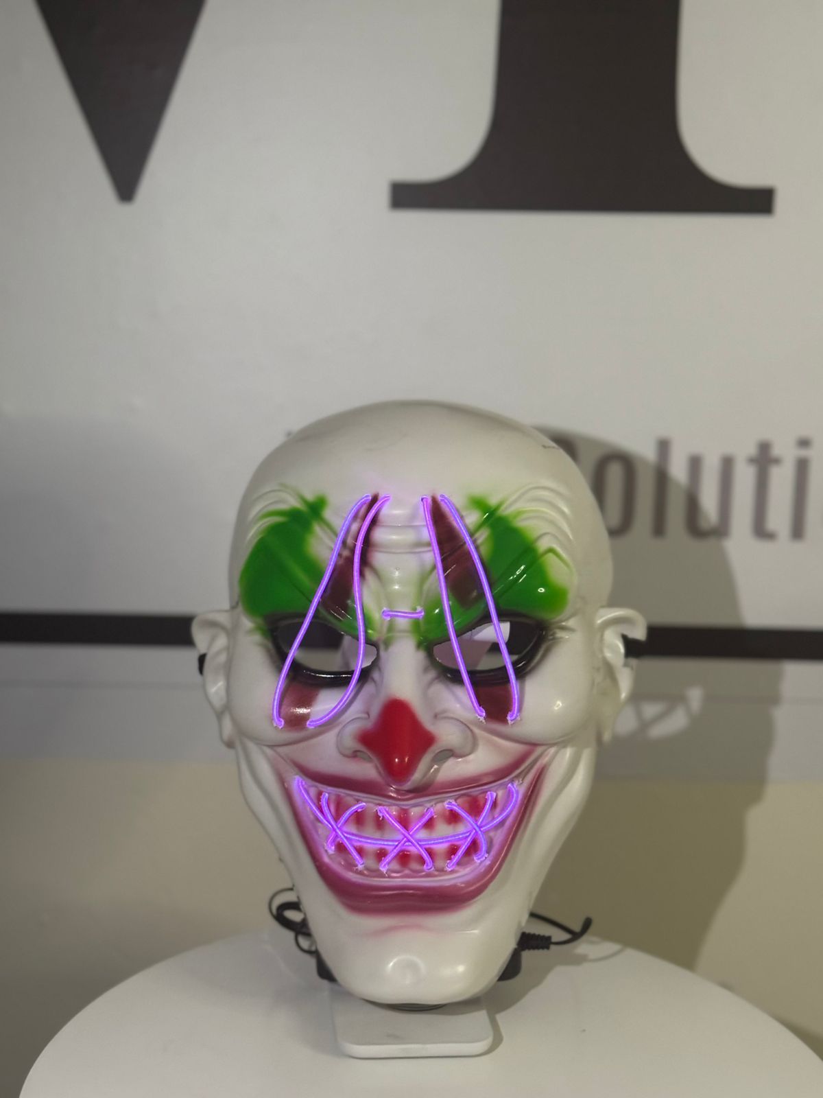 🎭 Máscara de Guasón con Luz LED para Halloween 🎃