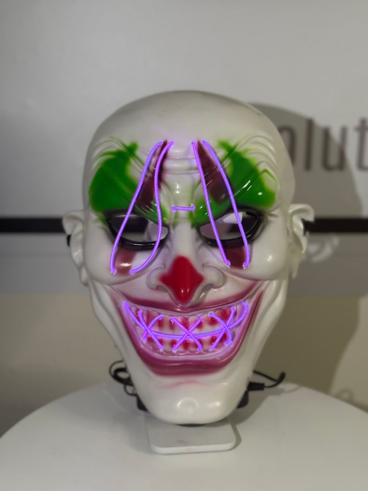 🎭 Máscara de Guasón con Luz LED para Halloween 🎃