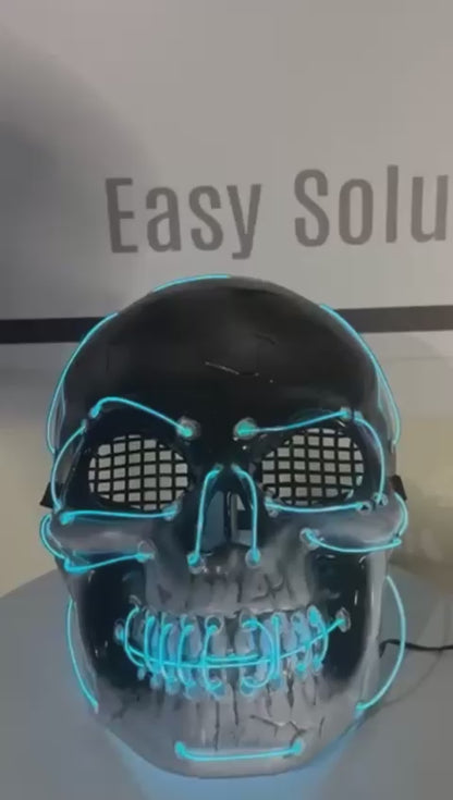 Máscara Calavera con Luz LED💀✨