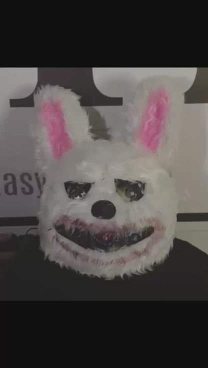 Máscara de Conejo Malo de Peluche para Halloween 👻